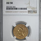 1869-S Liberty Head Gold Half Eagle $5 NGC AU58