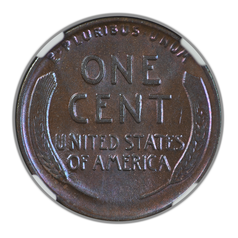 1920-D Lincoln Wheat Cent 1C NGC MS64RB - TONED!