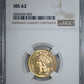 1874 Indian Princess Gold Three Dollar Piece $3 NGC MS62