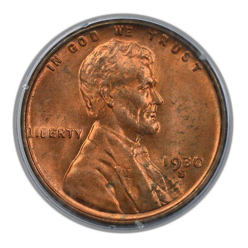 1930-S Lincoln Wheat Cent 1C PCGS Rattler MS64RD