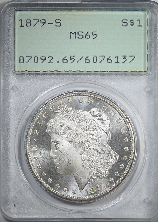 1879-S Morgan Dollar $1 PCGS Rattler MS65