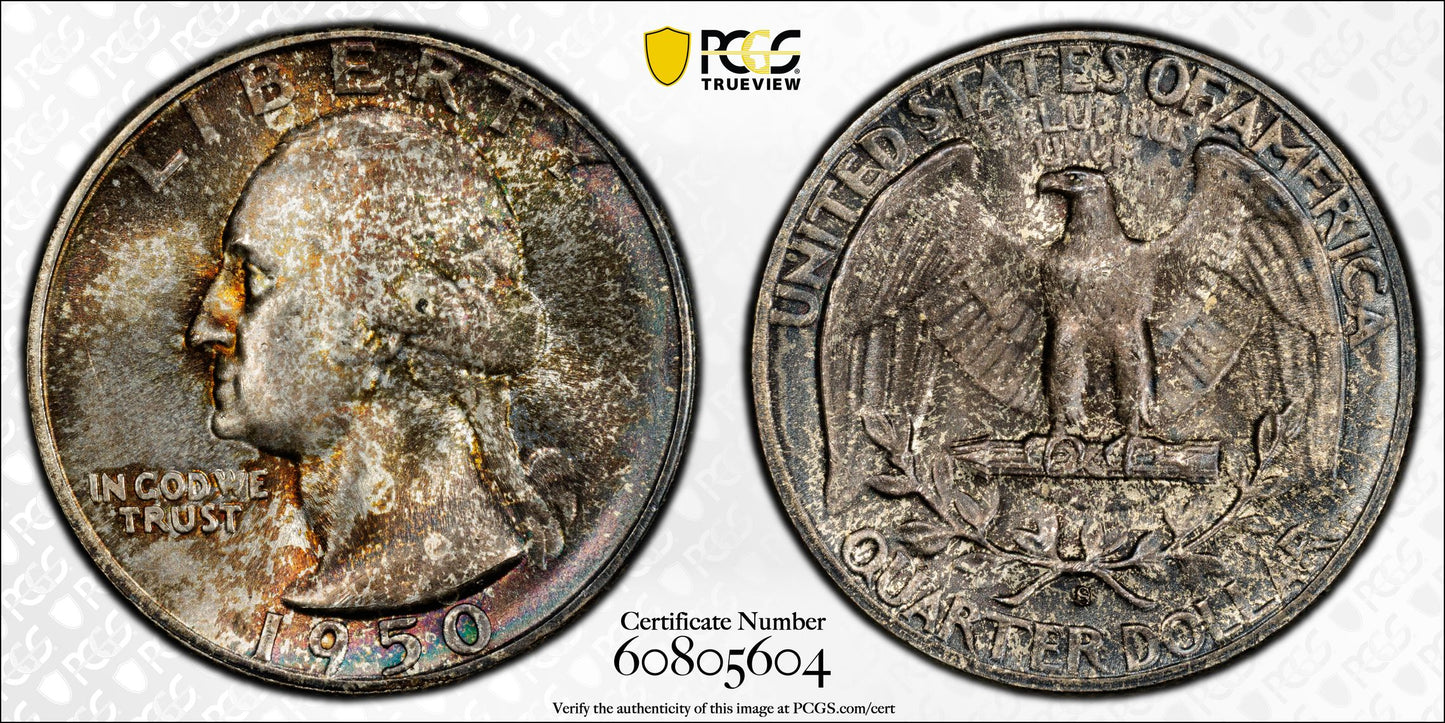 1950-S/D Washington Quarter 25C PCGS MS66 CAC
