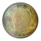 1923-S Peace Dollar $1 PCGS MS63 - RAINBOW TONED!