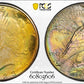 1923-S Peace Dollar $1 PCGS MS63 - RAINBOW TONED!