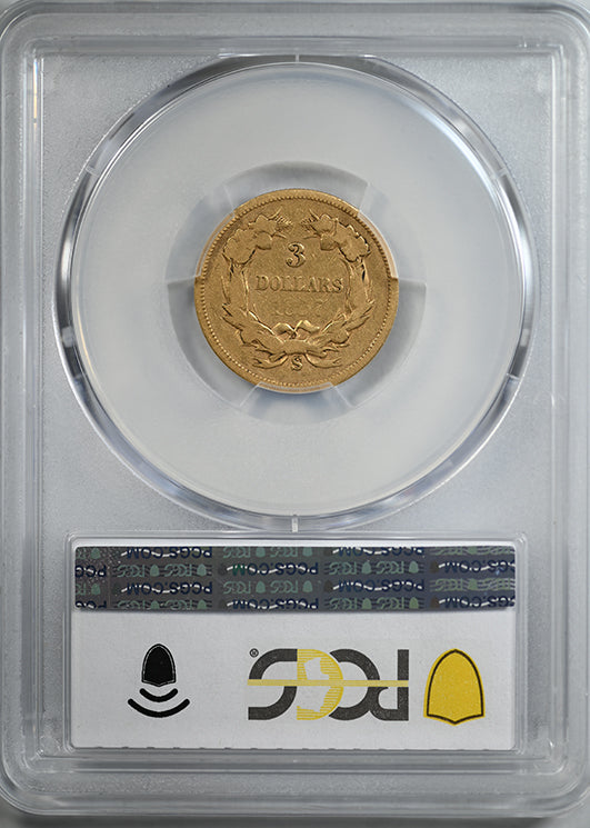 1857-S Indian Princess Gold Three Dollar Piece $3 PCGS G06