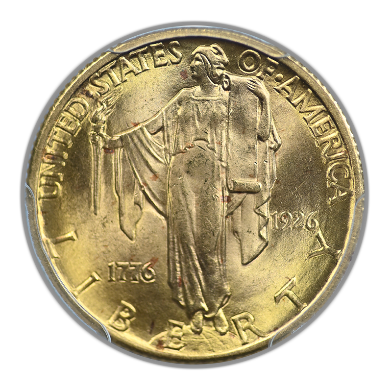 1926 American Sesquicentennial Classic Commemorative Gold Quarter Eagle $2.50 PCGS MS64 CAC