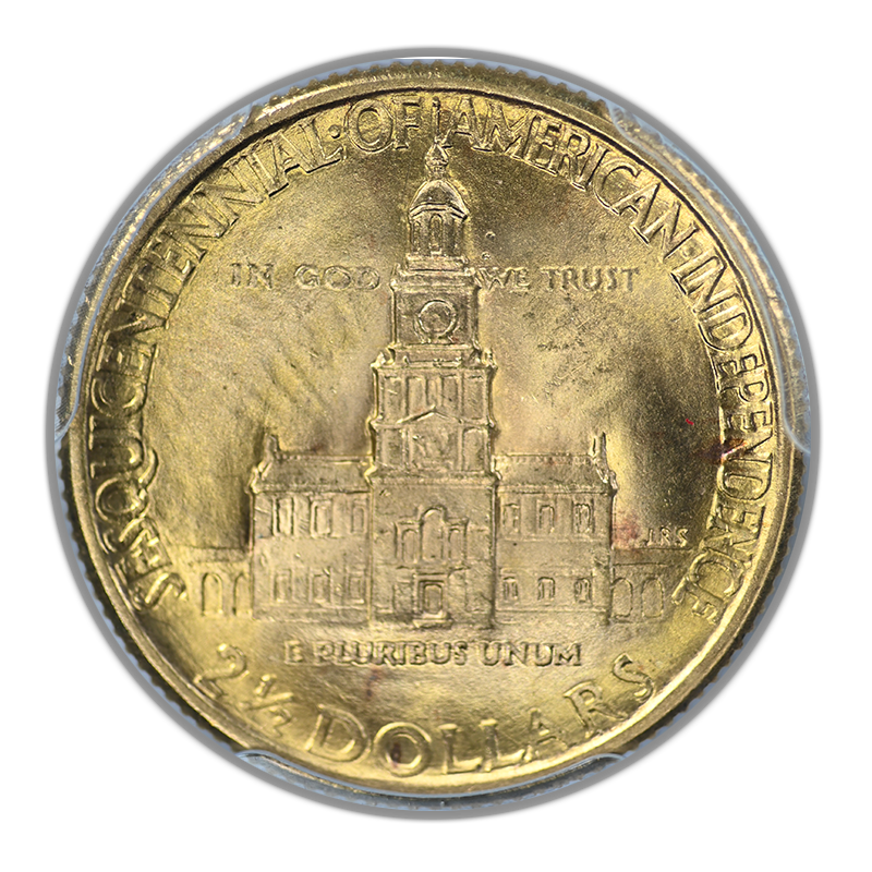 1926 American Sesquicentennial Classic Commemorative Gold Quarter Eagle $2.50 PCGS MS64 CAC