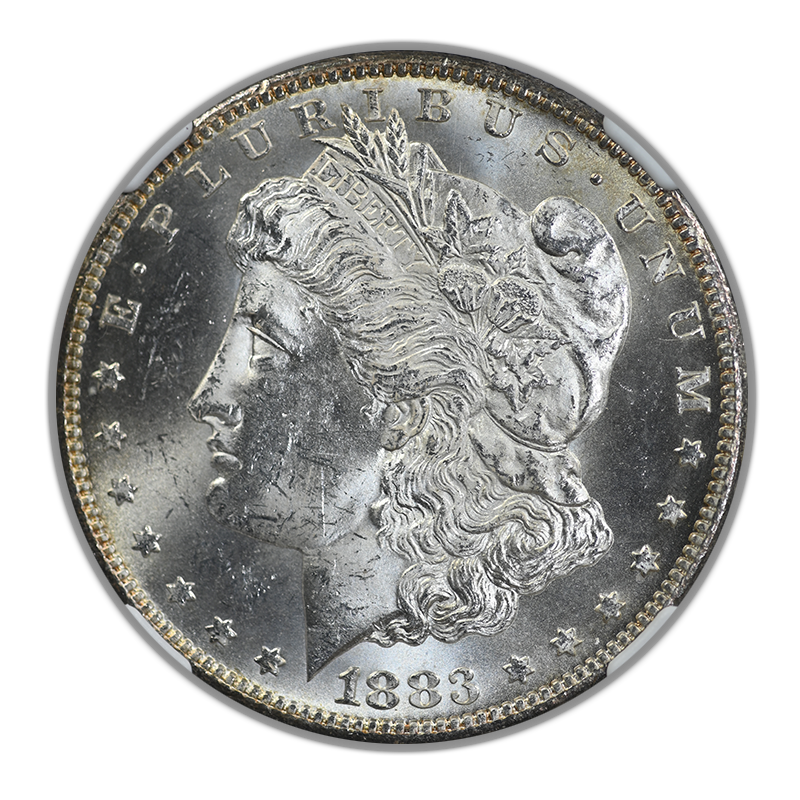 1883-CC Morgan Dollar $1 NGC MS63 - REVERSE TONED! Obverse