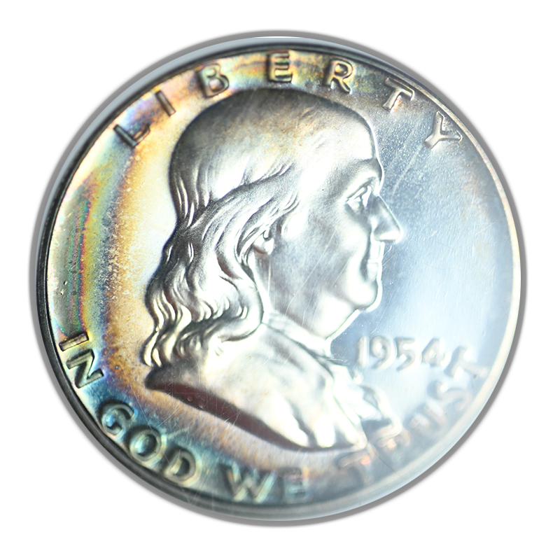 1954 Proof Franklin Half Dollar 50C NGC PF67 - TONED!