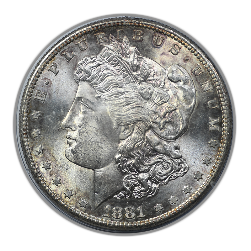 1881-S Morgan Dollar $1 PCGS Rattler MS63 Obverse