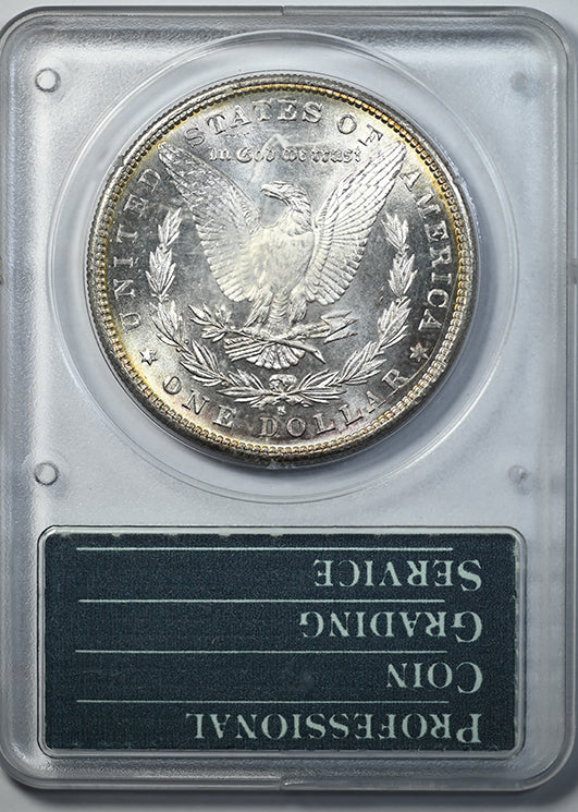 1881-S Morgan Dollar $1 PCGS Rattler MS63 Reverse Slab