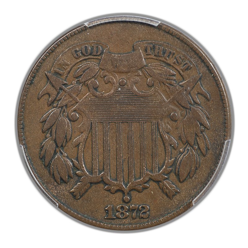 1872 Two Cent Piece 2C PCGS VF30