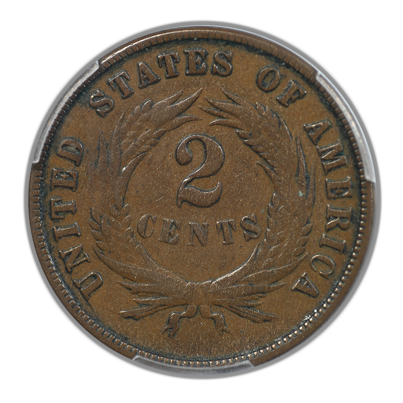 1872 Two Cent Piece 2C PCGS VF30