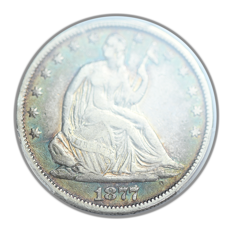 1877 Liberty Seated Half Dollar 50C PCGS F15 - TONED!