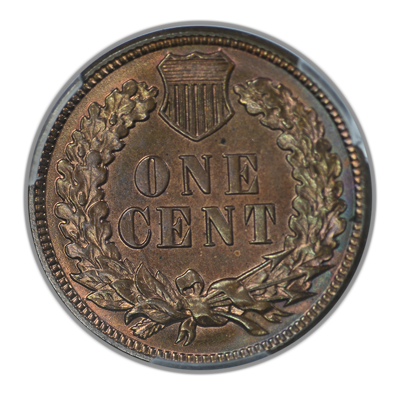 1887 Indian Head Cent 1C PCGS MS64BN CAC - TONED!