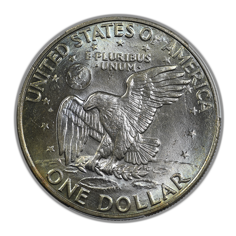 1971 Clad Eisenhower Ike Dollar $1 PCGS MS65 - TONED!