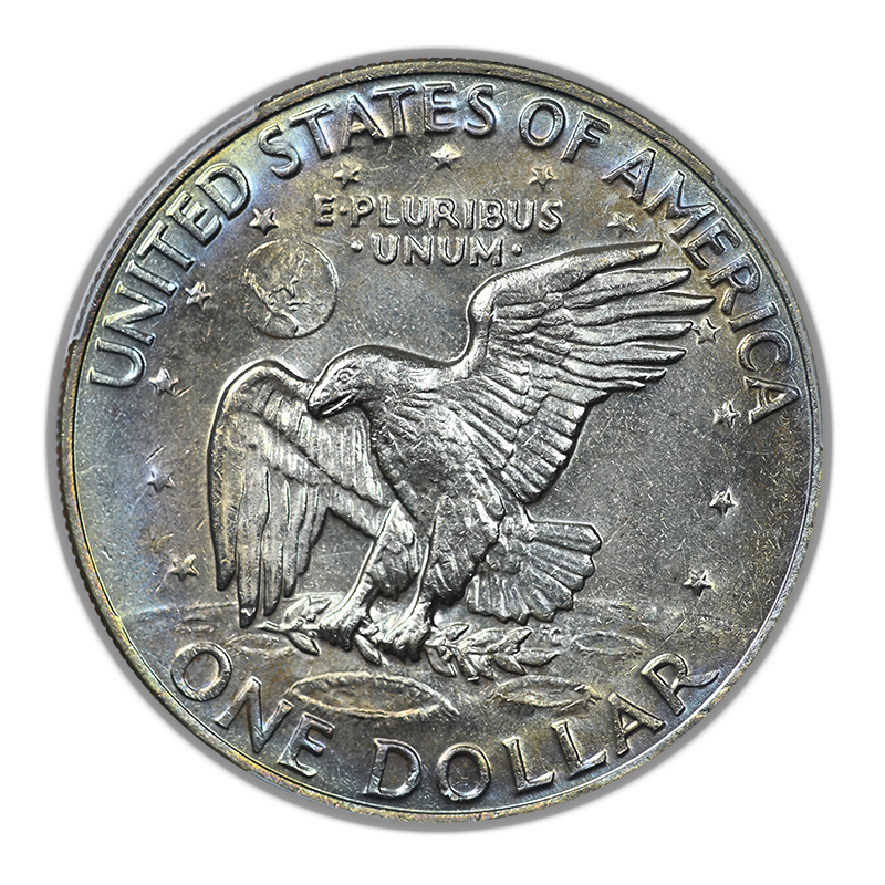 1974 Clad Eisenhower Ike Dollar $1 PCGS MS63 - TONED!
