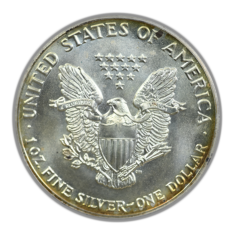 1987 American Silver Eagle $1 PCGS MS67 - TONED!