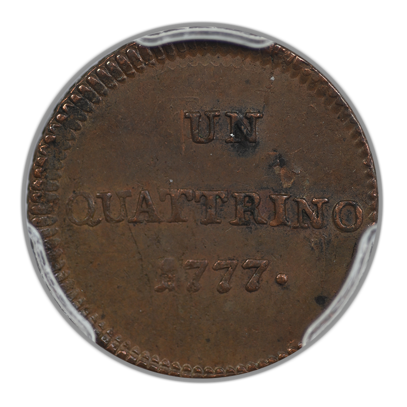 1777 Italian States Italy-Milan Quattrino PCGS AU55