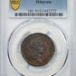 1723 Hibernia Colonial Half Penny 1/2P PCGS AU50 - TONED!