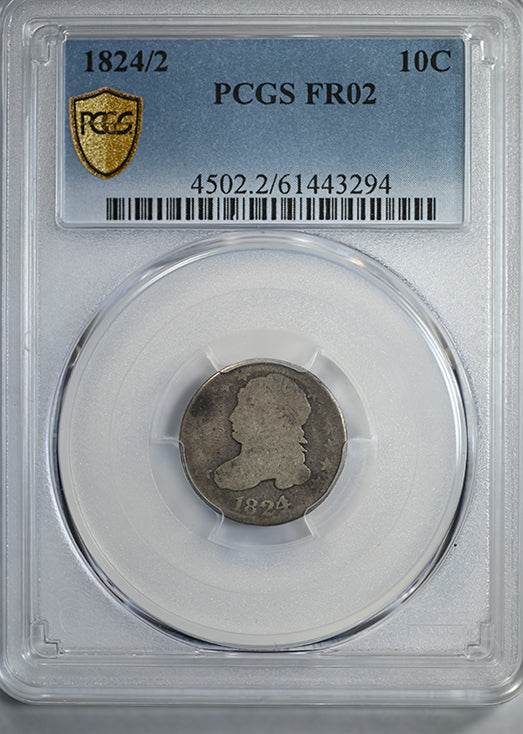 1824/2 Capped Bust Dime 10C PCGS FR02 - Lowball