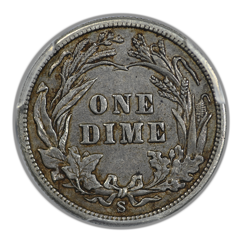1904-S Barber Dime 10C PCGS XF45 CAC