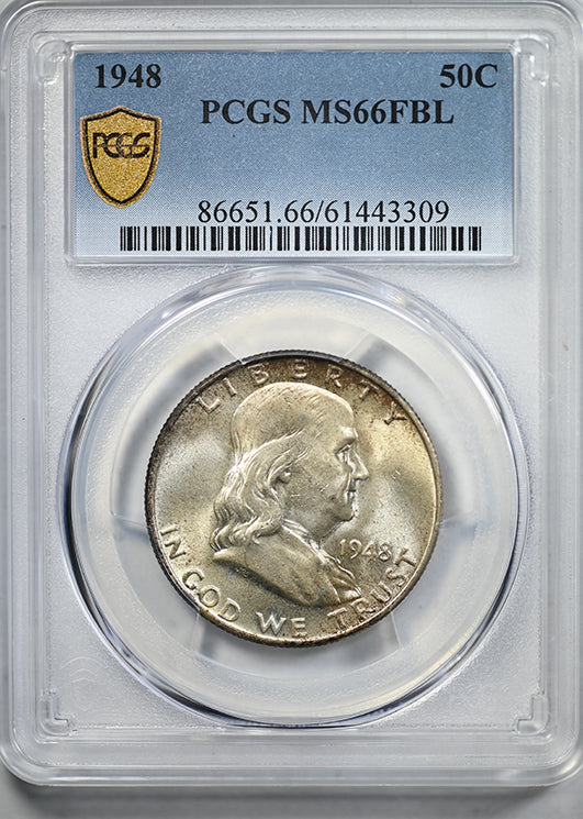 1948 Franklin Half Dollar 50C PCGS MS66FBL - Full Bell Lines