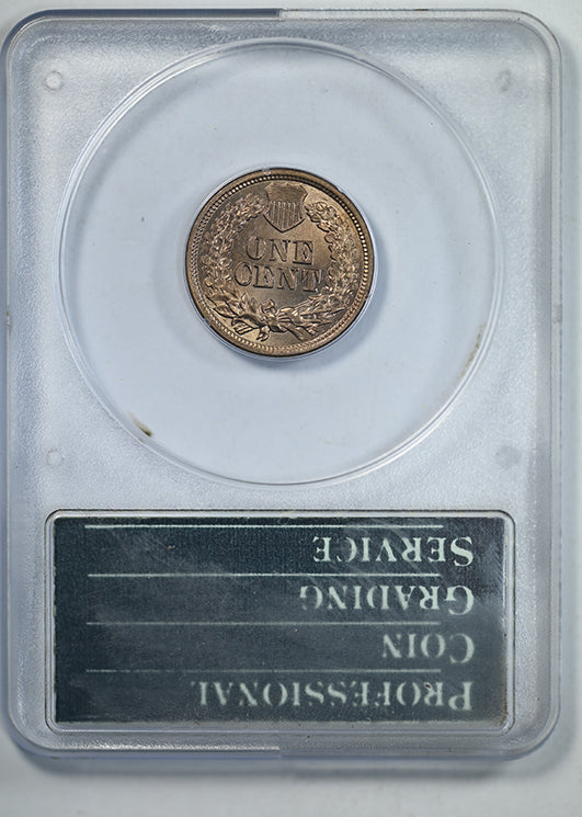 1863 Indian Head Cent 1C PCGS Rattler MS64 Reverse Slab