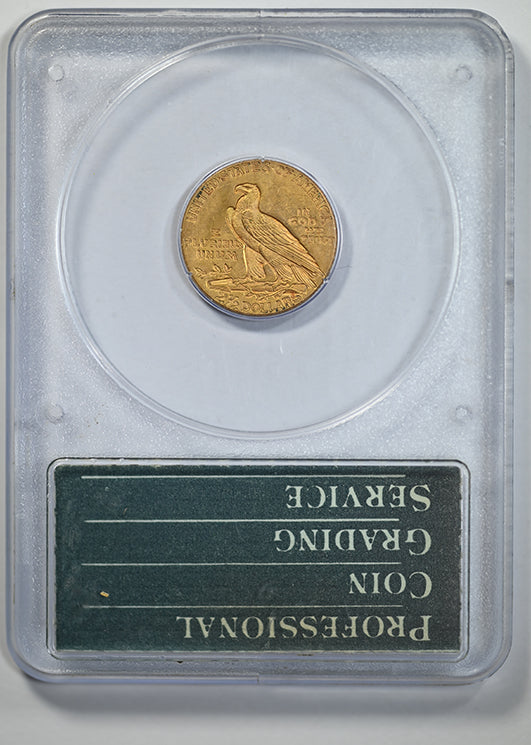 1927 Indian Head Gold Quarter Eagle $2.50 PCGS Rattler MS61 Reverse Slab