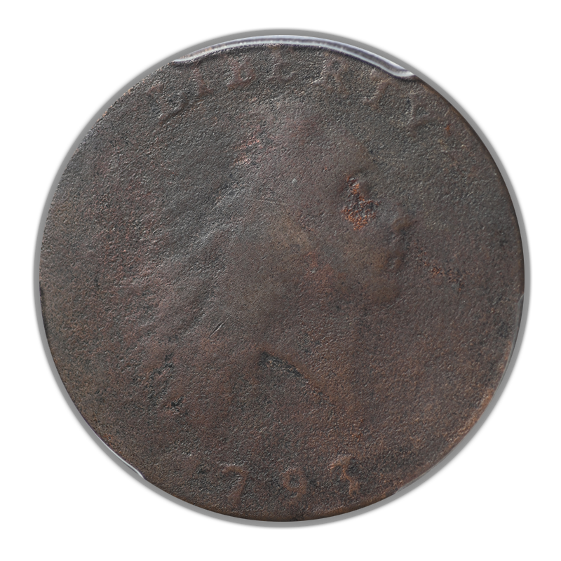 1793 Chain Flowing Hair Large Cent 1C PCGS Genuine VG Detail - Chain, AMERI.