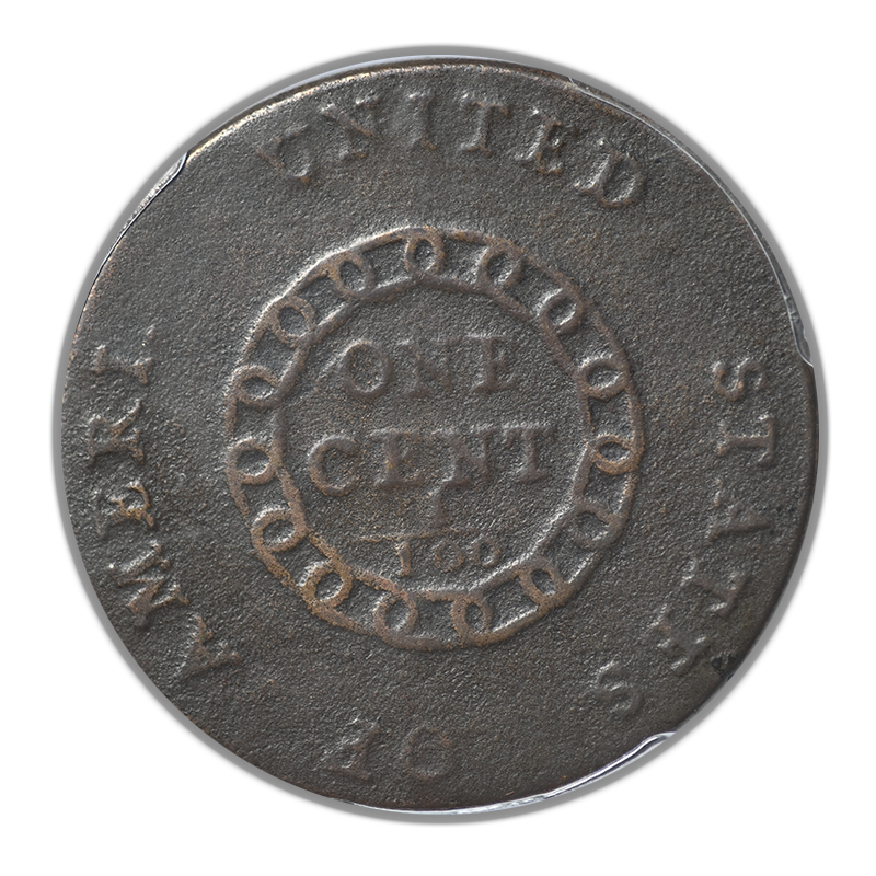 1793 Chain Flowing Hair Large Cent 1C PCGS Genuine VG Detail - Chain, AMERI.