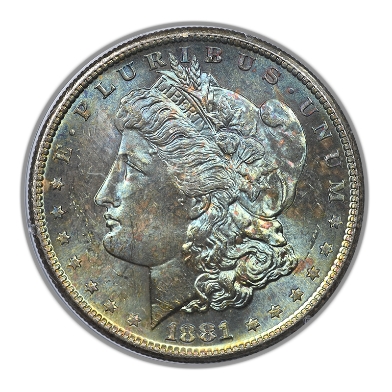 1881-S Morgan Dollar $1 PCGS Rattler MS63 - TONED!