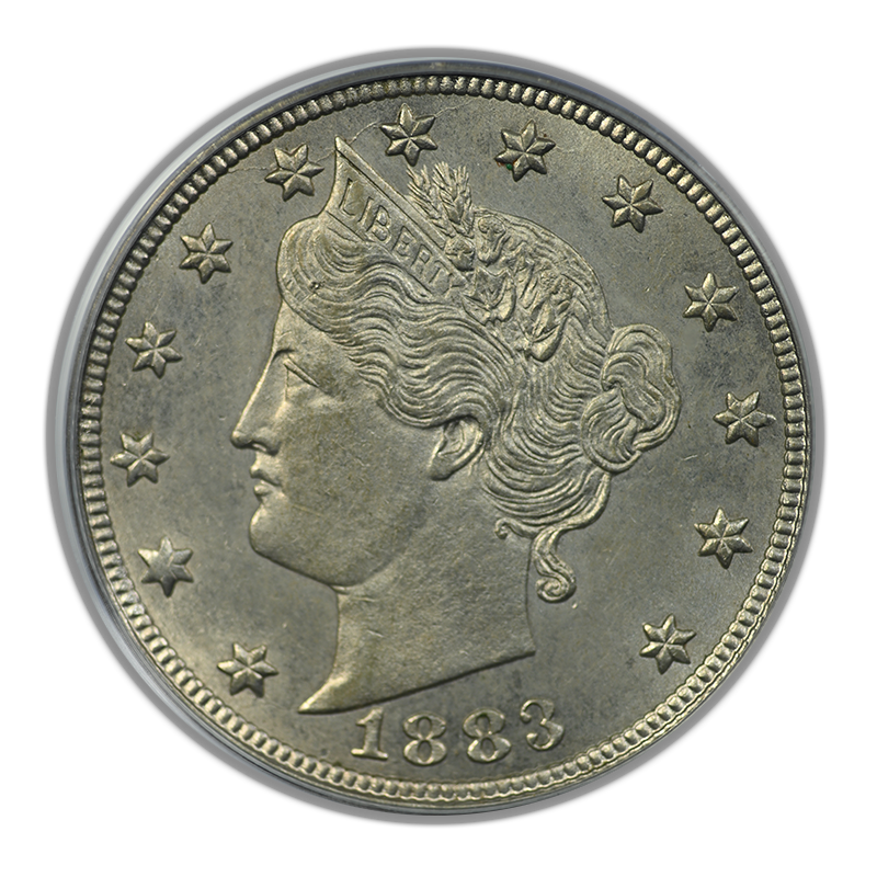 1883 Liberty V-Nickel 5C PCGS MS62 OGH - No Cents