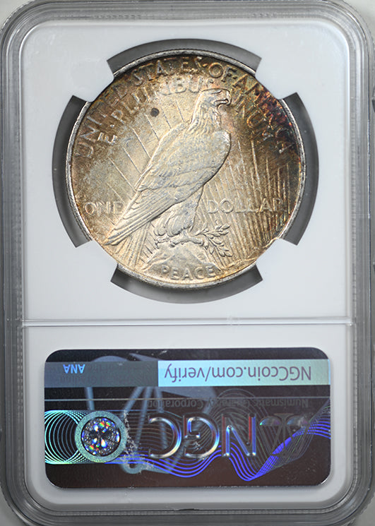 1922 Peace Dollar $1 NGC MS62 - TONED!