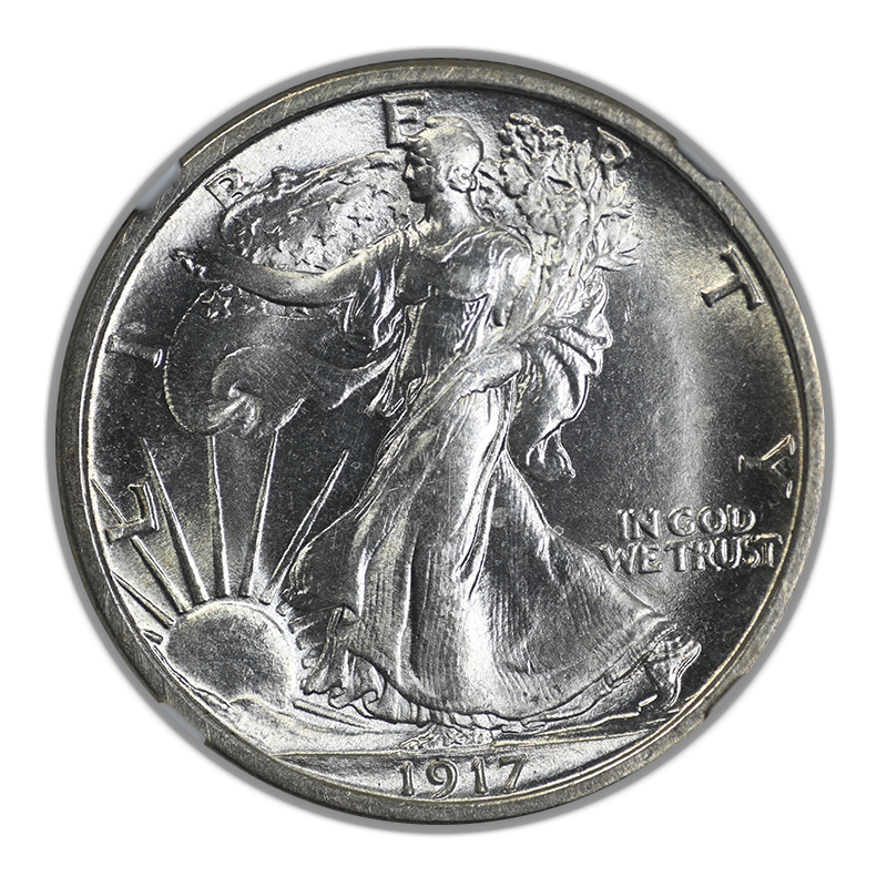 1917 Walking Liberty Half Dollar 50C NGC MS64 Obverse