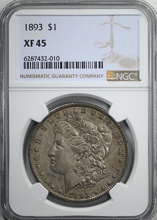 1893 Morgan Dollar $1 NGC XF45