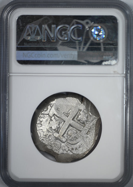 1753 P C Bolivia 8R Reales Cob NGC AU50 - Cerro Rico Hoard