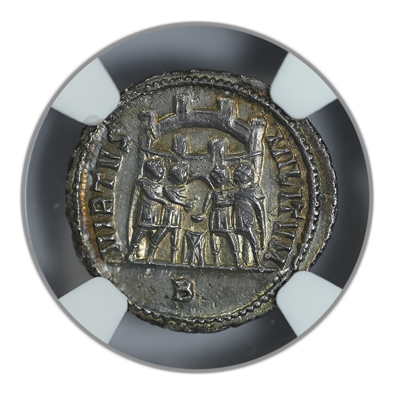 AD 284-305 Roman Empire Diocletian AR Argenteus NGC Ancients Choice AU - TONED! Reverse