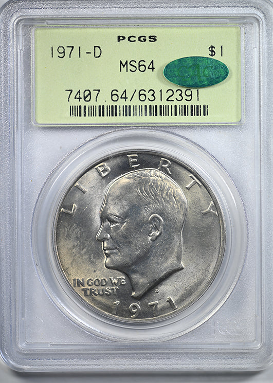 1971-D Clad Eisenhower Dollar $1 PCGS MS64 CAC OGH