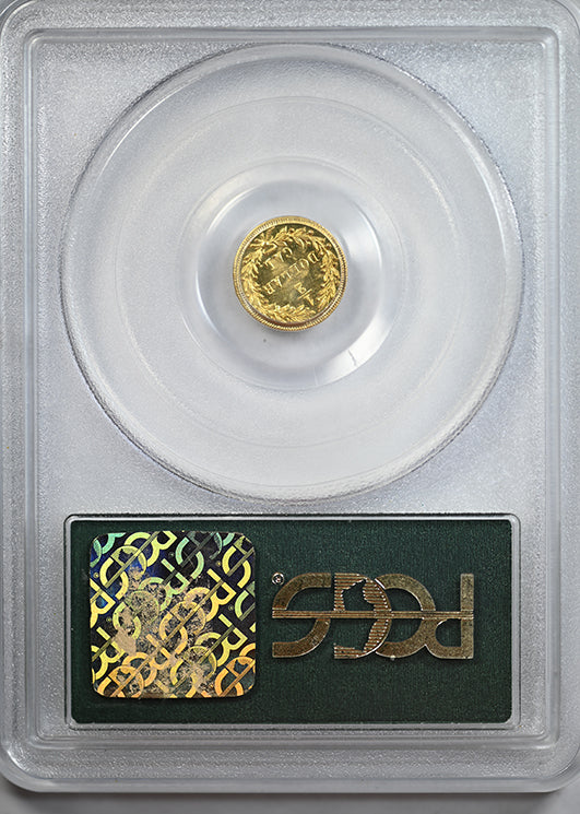 1872 Round California Fractional Gold Indian Head 1/2 Dollar G50C PCGS MS64 BG-1048 OGH