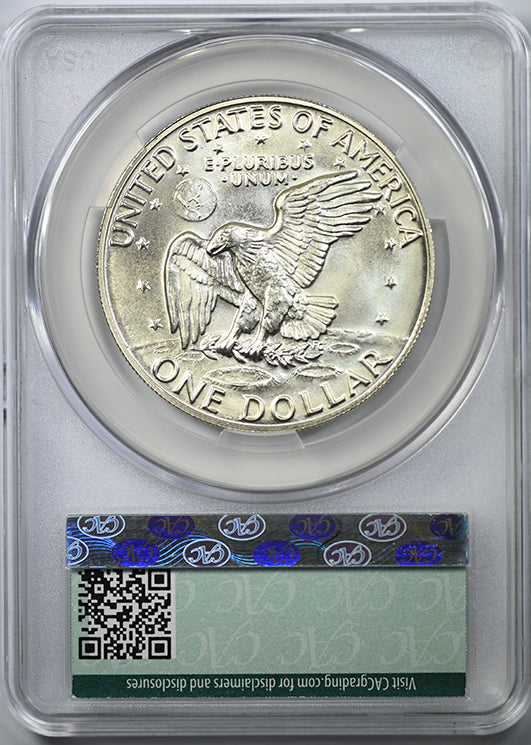 1973-S Silver Eisenhower Dollar $1 CAC MS66 Reverse Slab