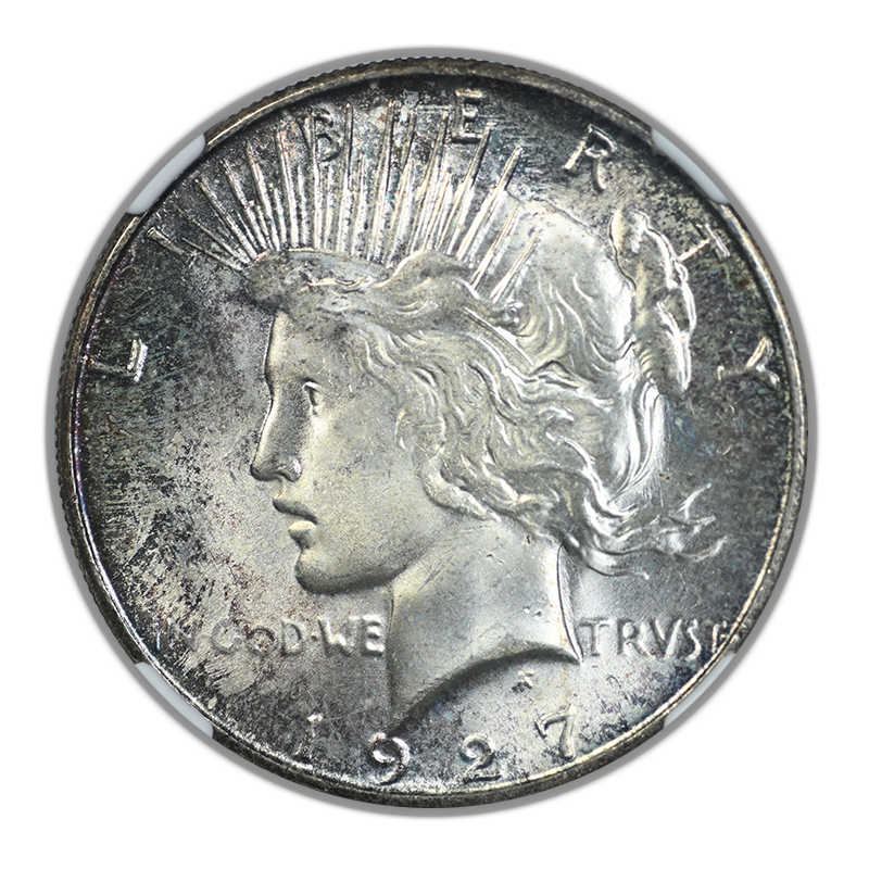 1927-S Peace Dollar $1 NGC MS64+ Obverse
