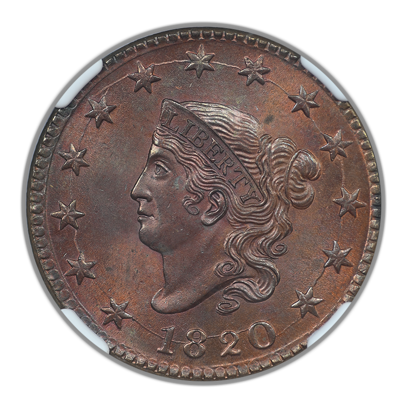 1820 Matron Head Liberty Head Large Cent 1C NGC MS64RB