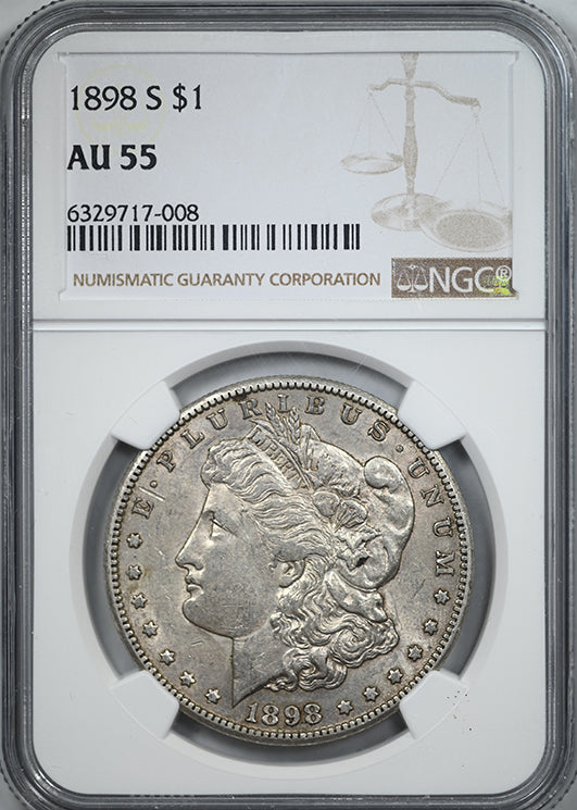 1898-S Morgan Dollar $1 NGC AU55