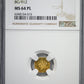 1871 Octagonal California Fractional Gold Liberty Head 1/2 Dollar G50C NGC MS64PL Prooflike BG-912