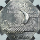 1925 Norse American Centennial Silver Medal NGC MS63 Thick Planchet Reverse