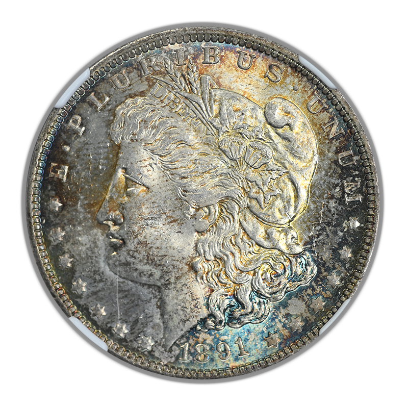 1891-O Morgan Dollar $1 NGC MS63 - TONED! Obverse