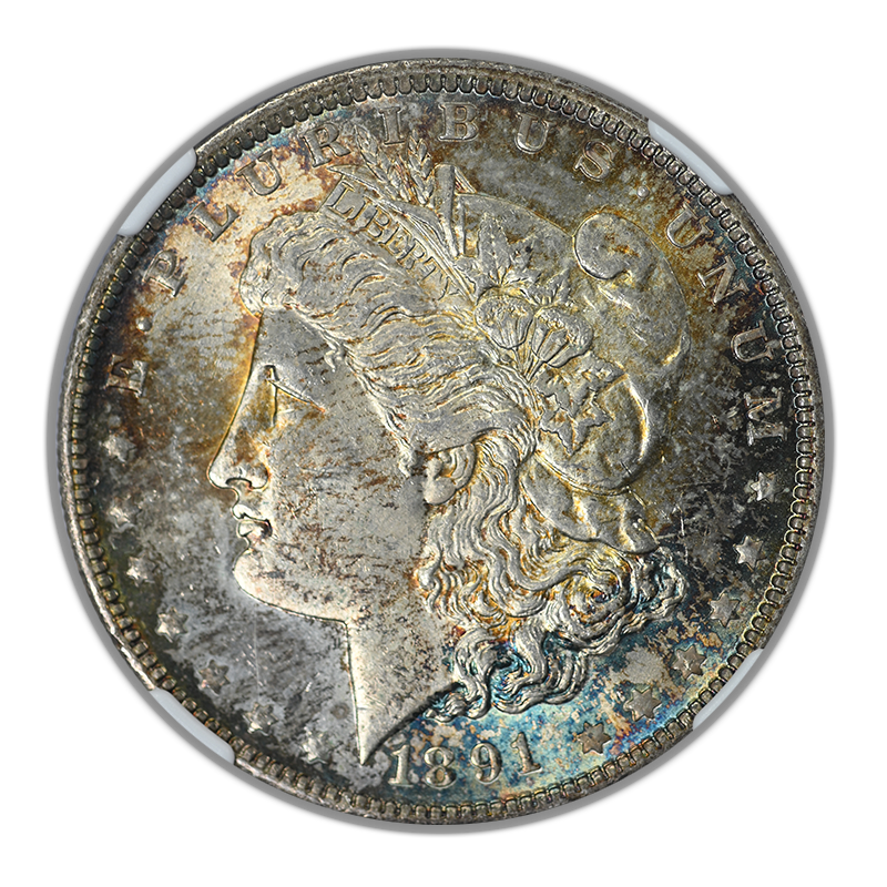 1891-O Morgan Dollar $1 NGC MS63 - TONED! Obverse