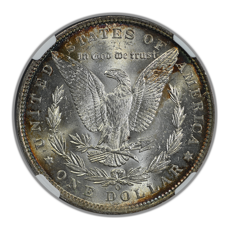 1891-O Morgan Dollar $1 NGC MS63 - TONED! Reverse