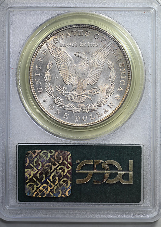 1885 Morgan Dollar $1 PCGS MS65 OGH - RAINBOW TONED!